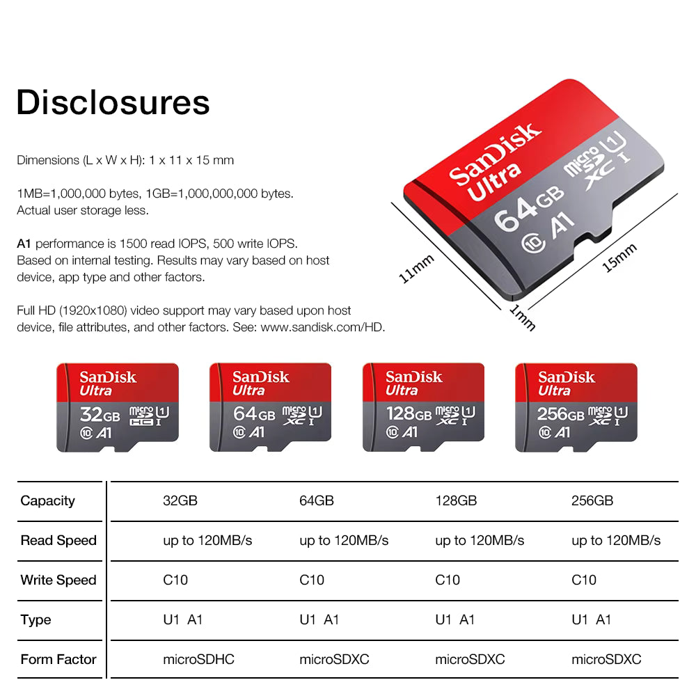 Original SanDisk 128GB 64GB 32GB